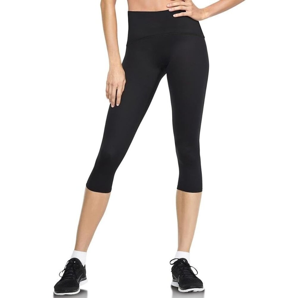 SPANX 2388 Active Compression Cropped Leggings Black ( L )